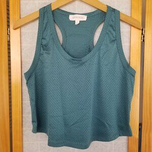 Hippie Rose Jade Mesh Crop Top Racerback Size Small